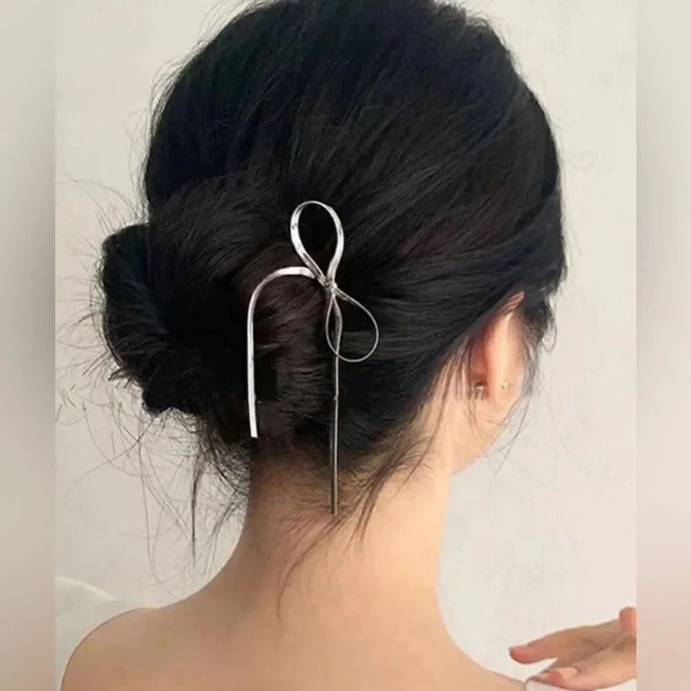 bow hair pin #1421